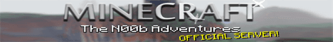 The N00b Adventures Minecraft server banner
