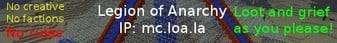 Legion of Anarchy Minecraft server banner