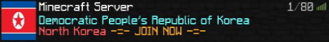 Democratic Peoples Republic of Korea Minecraft server banner