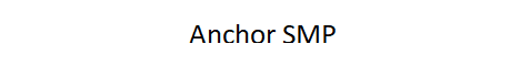 Anchor SMP Minecraft server banner