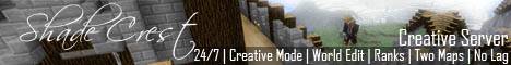 ShadeCrest Creative Minecraft server banner