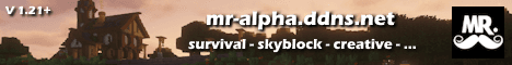 MR Alpha Network Minecraft server banner