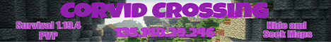 Corvid Crossing Minecraft server banner