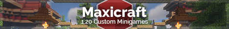 Maxicraft Minecraft server banner