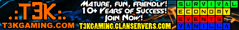 T3K Minecraft Survival Minecraft server banner