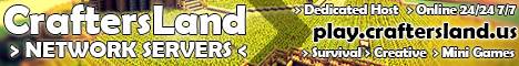 CraftersLand Network Servers US Minecraft server banner