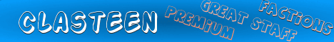 Clasteen Minecraft server banner