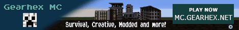 Gearhex MC Minecraft server banner