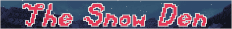 The Snow Den Minecraft server banner