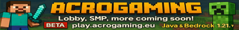 AcrogamingMc Minecraft server banner