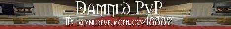Damned PvP Minecraft server banner