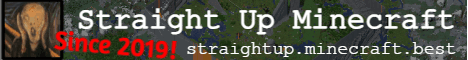Straight Up Minecraft server banner