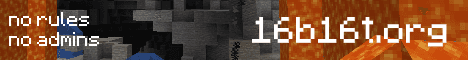 16b16t Minecraft server banner