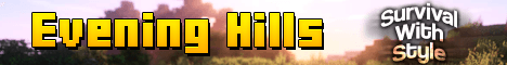 Evening Hills SMP Minecraft server banner