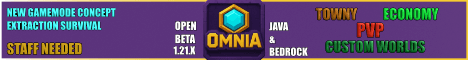 Omnia - Extraction Survival Minecraft server banner