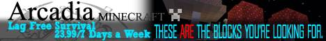 Arcadia Minecraft Minecraft server banner