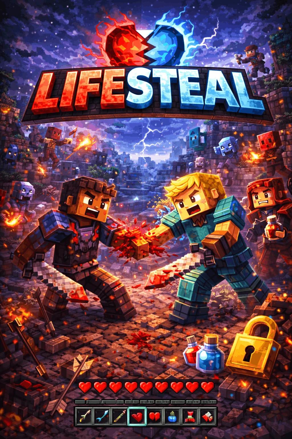 LifeSteal Minecraft servers — multiplayer LifeSteal server list with votes, IPs & live player counts