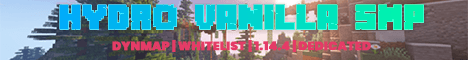 Hydro Vanilla SMP banner Hydro Vanilla SMP Minecraft server banner