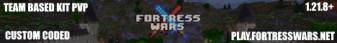 Fortress Wars banner Fortress Wars Minecraft server banner