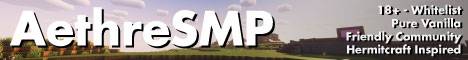 AethreSMP banner AethreSMP Minecraft server banner