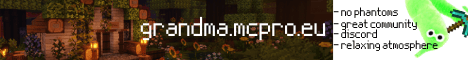 Grandmas House banner Grandmas House Minecraft server banner