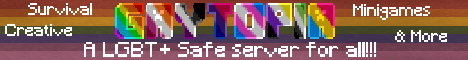 Gaytopia banner Gaytopia Minecraft server banner