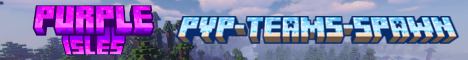 Purple Isles banner Purple Isles Minecraft server banner
