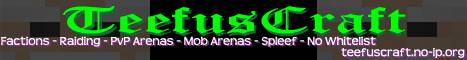 TeefusCraft banner TeefusCraft Minecraft server banner