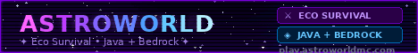Astroworld banner Astroworld Minecraft server banner