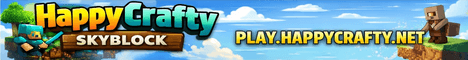 HappyCrafty banner HappyCrafty Minecraft server banner