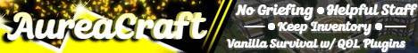 AureaCraft banner AureaCraft Minecraft server banner