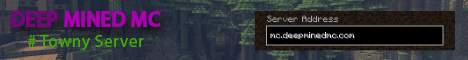 Deep Mined banner Deep Mined Minecraft server banner