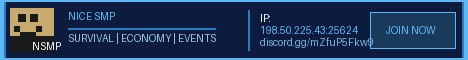 Nice SMP banner Nice SMP Minecraft server banner