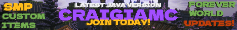 CraigiaMC banner CraigiaMC Minecraft server banner