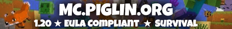 Piglin banner Piglin Minecraft server banner