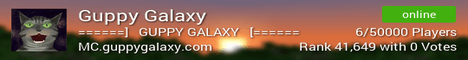 Guppy Galaxy banner Guppy Galaxy Minecraft server banner