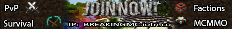 BreakingMC banner BreakingMC Minecraft server banner