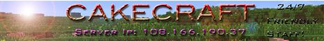 Cakecraft banner Cakecraft Minecraft server banner