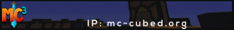 MCCubed banner MCCubed Minecraft server banner