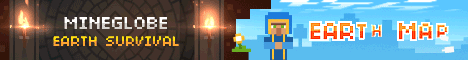 MineGlobe banner MineGlobe Minecraft server banner