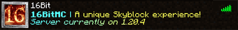 16-Bit MC banner 16-Bit MC Minecraft server banner