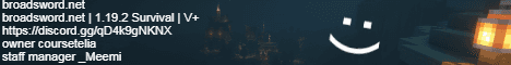 broadsword.net banner broadsword.net Minecraft server banner