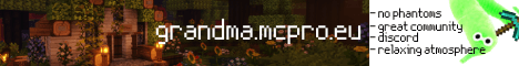 Grandmas House banner Grandmas House Minecraft server banner