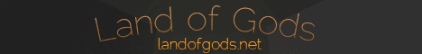 Land of Gods banner Land of Gods Minecraft server banner