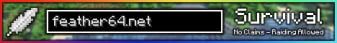 feather64 banner feather64 Minecraft server banner