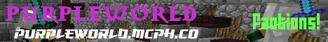 PurpleWorld banner PurpleWorld Minecraft server banner