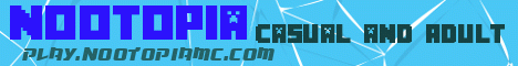 Nootopia banner Nootopia Minecraft server banner