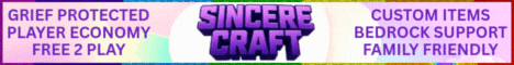 SincereCraft banner SincereCraft Minecraft server banner