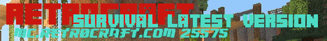 Retr0craft banner Retr0craft Minecraft server banner