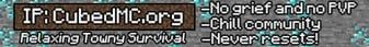 CubedMC banner CubedMC Minecraft server banner